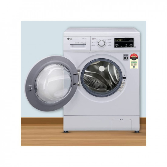 LG 7 Kg 5 Star Inverter Touch Panel Fully Automatic Front Load Washing Machine with In Built Heater FHM1207SDW