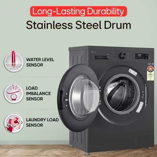 LG 7 kg Fully Automatic Front Load Washing Machine FHB1207Z2M Middle Black - product image 3