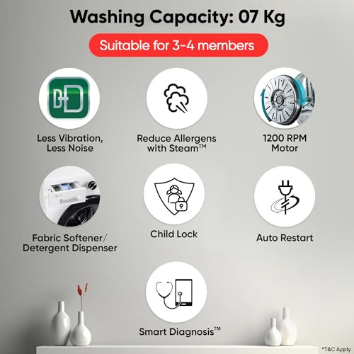 LG 7 kg Fully Automatic Front Load Washing Machine FHB1207Z2W Essence White - product image 2