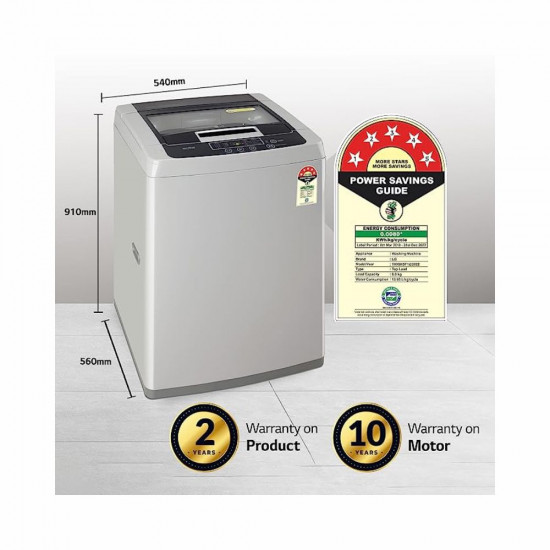 LG 8 Kg 5 Star Inverter Fully Automatic Top Load Washing Machine T80SKSF1Z