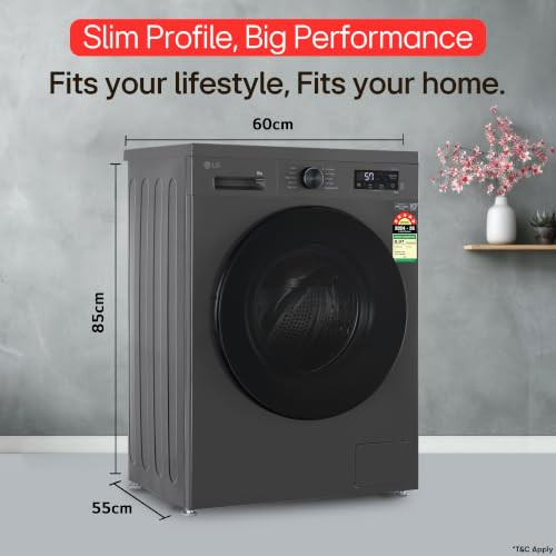 LG 8 kg Fully Automatic Front Load Washing Machine FHB1208Z4M Middle Black - product image 4
