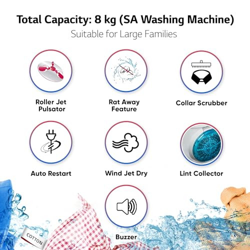 LG 8 kg Semi Automatic Top Load Washing Machine P8030SGAZ Dark Gray - product image 2