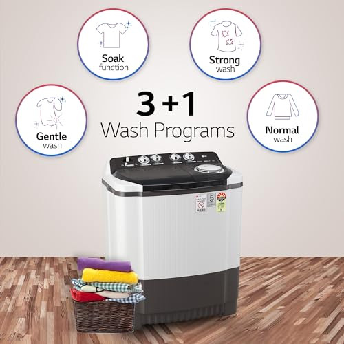 LG 8 kg Semi Automatic Top Load Washing Machine P8030SGAZ Dark Gray - product image 3