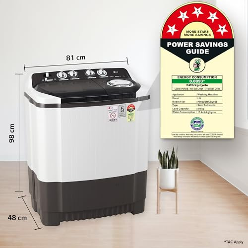 LG 8 kg Semi Automatic Top Load Washing Machine P8030SGAZ Dark Gray - product image 4