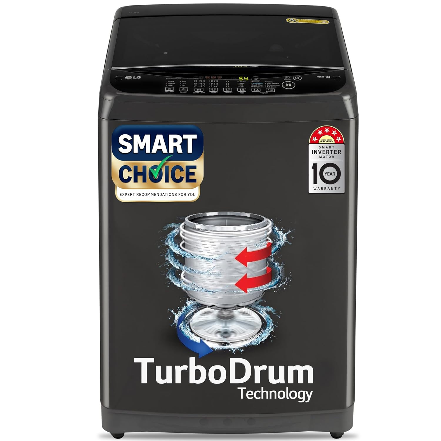 LG 9 kg Fully Automatic Top Load Washing Machine T90AJMB1Z Middle Black