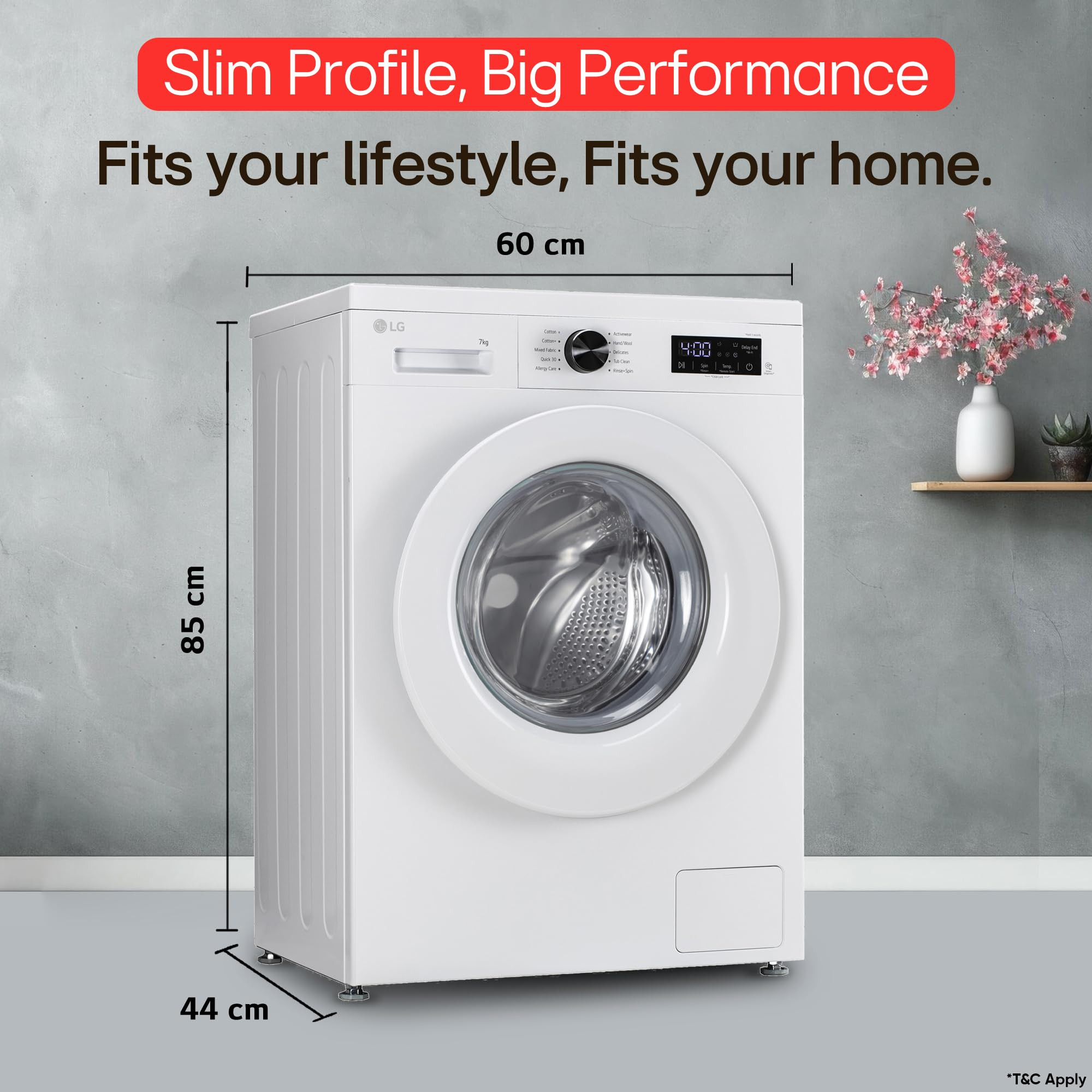 LG Smart Choice 7 Kg 5 Star Steam Inverter Direct Drive Technology 6 Motion DD Fully-Automatic Front Load Washing Machine FHB1207Z2W Remove Allergens Stain In-Built Heater Essence White