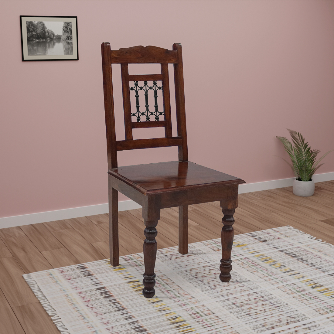 Aaram By Zebrs Sheesham Wooden Dining Chair