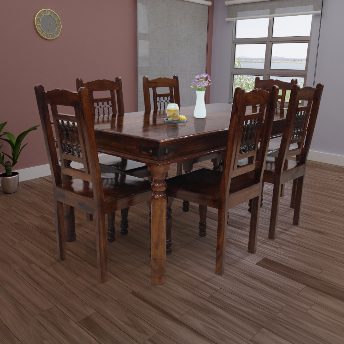 Wooden Dining Set 6 Seater