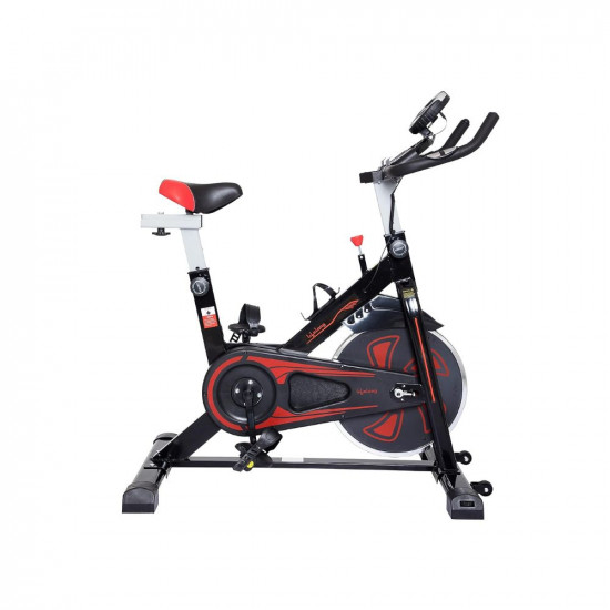 Lifelong LLF45 Fit Pro Spin Fitness Bike with 6Kg Flywheel, Adjustable Resistance, LCD Monitor and Heart Rate Sensor for Fitness at Home; Home Workouts (1 Year Warranty, Max Weight: 120 kg)