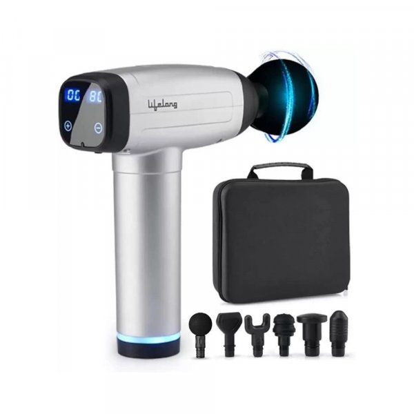 Lifelong LLGM09 Gun Massager Deep Tissue Body Massage Machine For Pain Relief