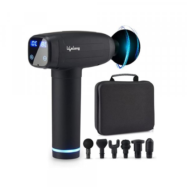 Lifelong LLGM18 Gun Massager Deep Tissue Body Massage Machine For Pain Relief