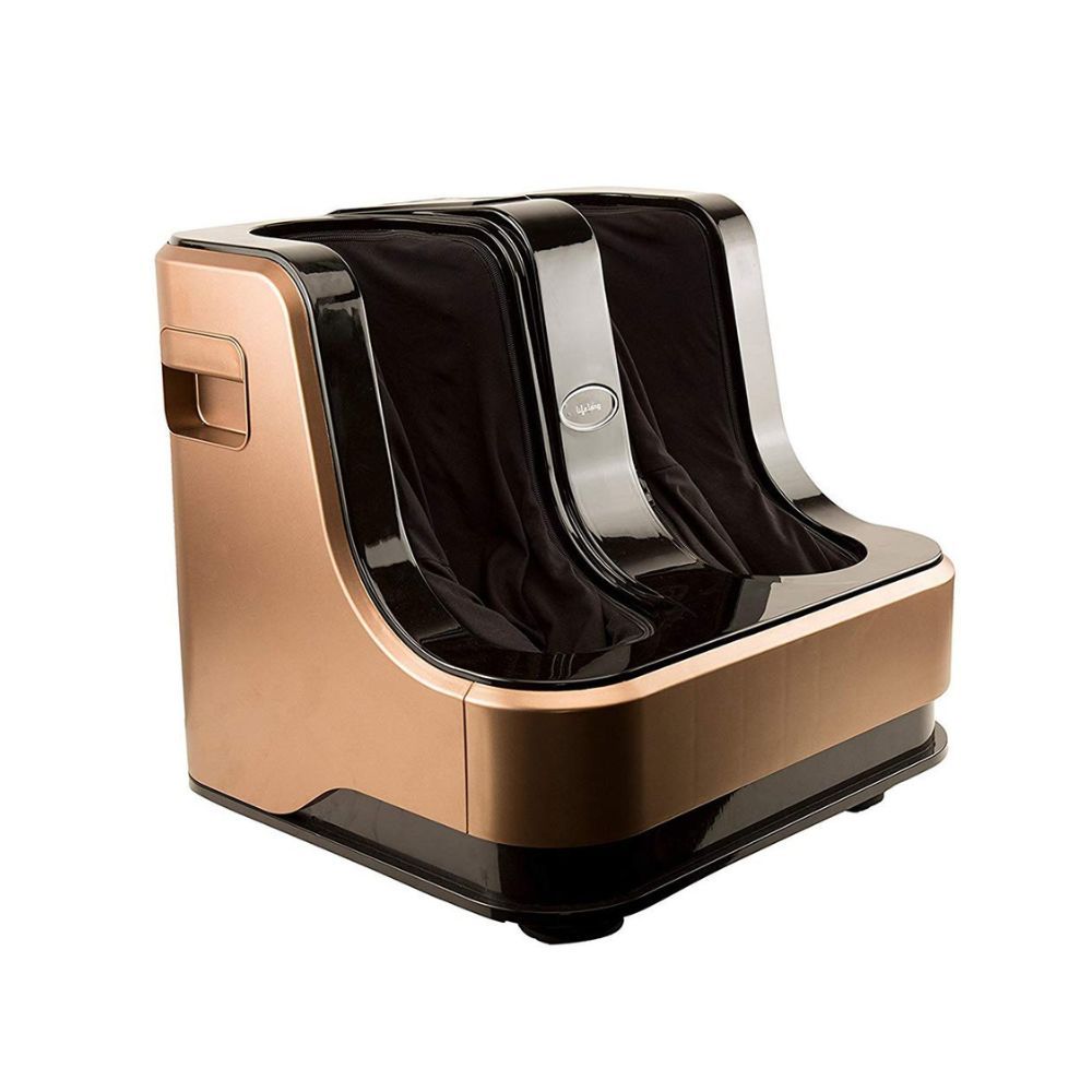 Lifelong LLM99 Foot, Calf and Leg Massager, (With Heat and Vibration), 80W, 4 Motors, Dark Brown