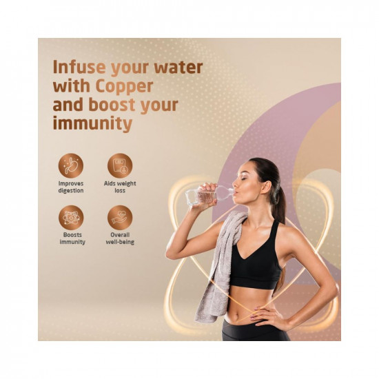 Livpure Bolt+ Copper with 80% Water Savings, Copper+RO+In-Tank UV+Mineraliser+Smart TDS Adjuster, 7 L tank, Water Purifier for home, (Grey) Suitable for Municipal, Tanker, Borewell water