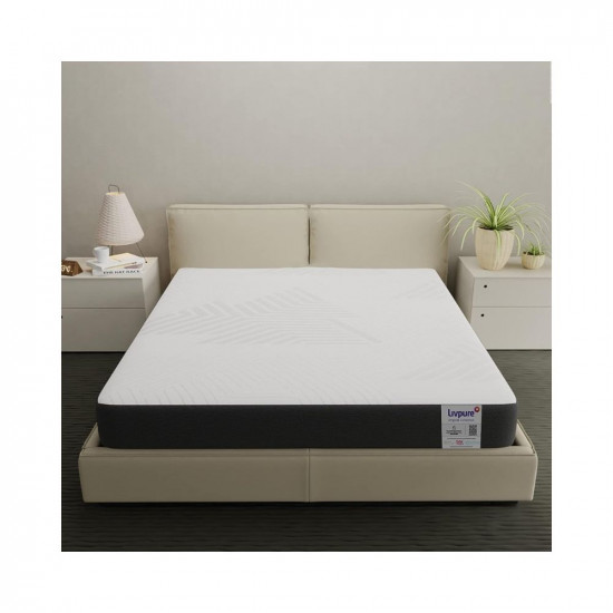 Livpure Smart Vital Duos Reversible HR Foam Mattress |3D Sleep Zones| with Dow ComfortScience | Premium Certified Fabric | EGAPA Purifying Filter | King Bed (78x72x5) inches, Removable Zipper Cover
