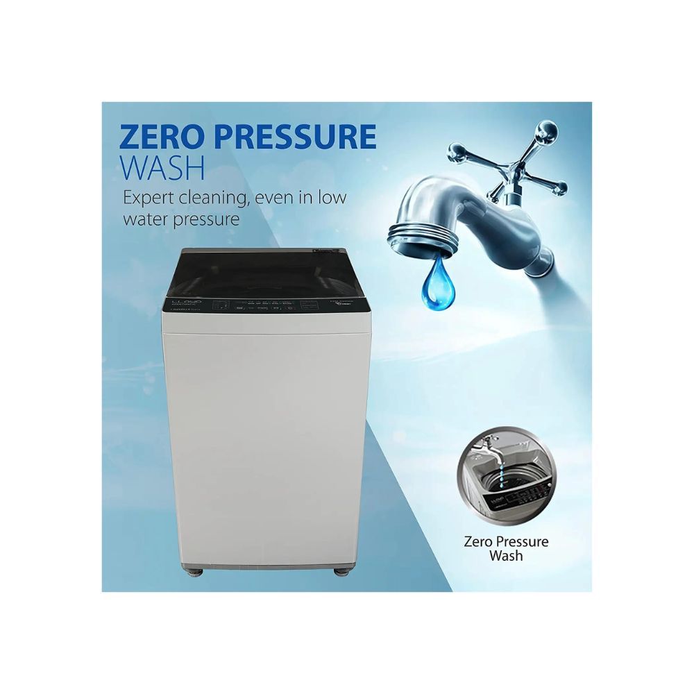 Lloyd 6.0 kg Fully Automatic Top Load Washing Machine (GLWMT60HE1, Grey)