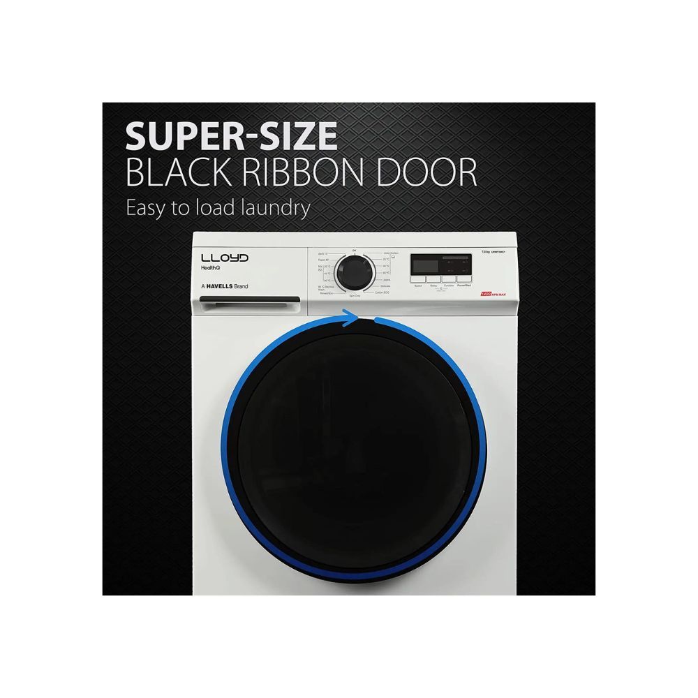 Lloyd 7.0 kg Fully Automatic Front Load Washing Machine (GLWMF70WC1, White)