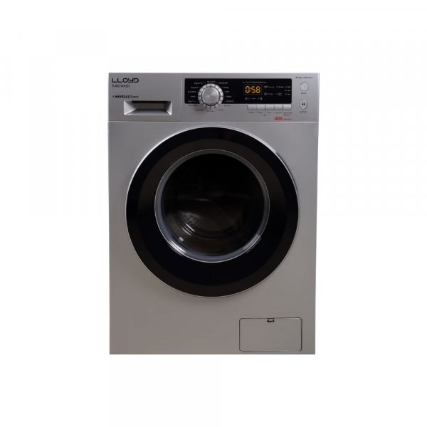 Lloyd 8 kg Inverter Fully Automatic Front Load Washing Machine (LWMF80SX1, Built-in Heater, Silver)