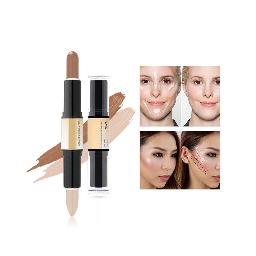 LONGLASTING 2 IN 1 CONTOUR STICK. BEST MAKEUP SETTING SPRAY FIXER AND PORES HYDRATING MATTIFYING GEL PRIMER. LOOSE POWDER MAKEUP KIT