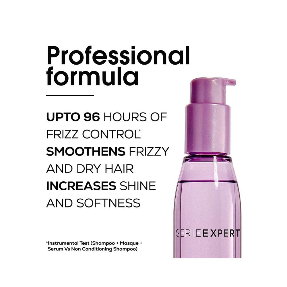 Loreal Professionnel Serie Expert Liss Unlimited Blow Dry Serum 125 Ml, For Frizz-Free Hair