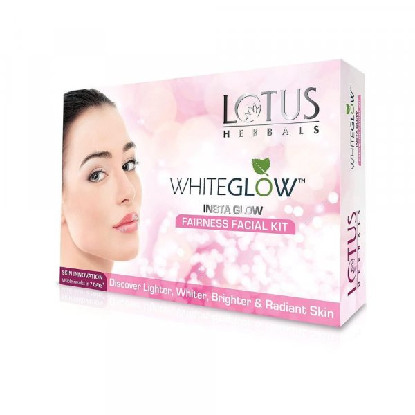 Lotus Herbals Cream Whiteglow Insta Glow 4 In 1 Facial Kit, 37g X 4 Packs