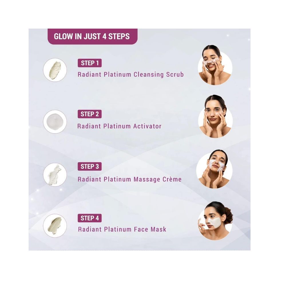 Lotus Herbals Radiant Platinum Cellular Anti-Ageing 1 Facial Kit | 37g