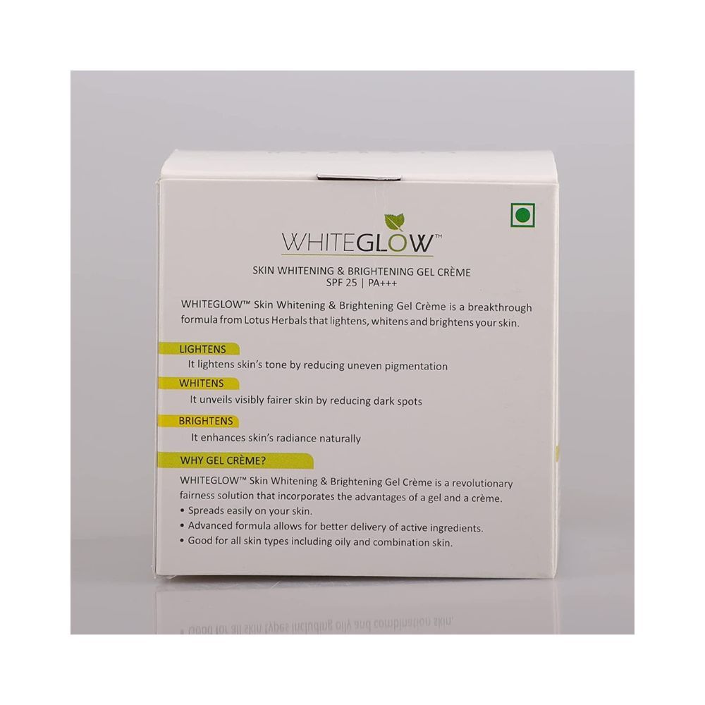 Lotus Herbals WhiteGlow Skin Whitening And Brightening Gel, Face Cream with SPF-25, for all skin types, 40g