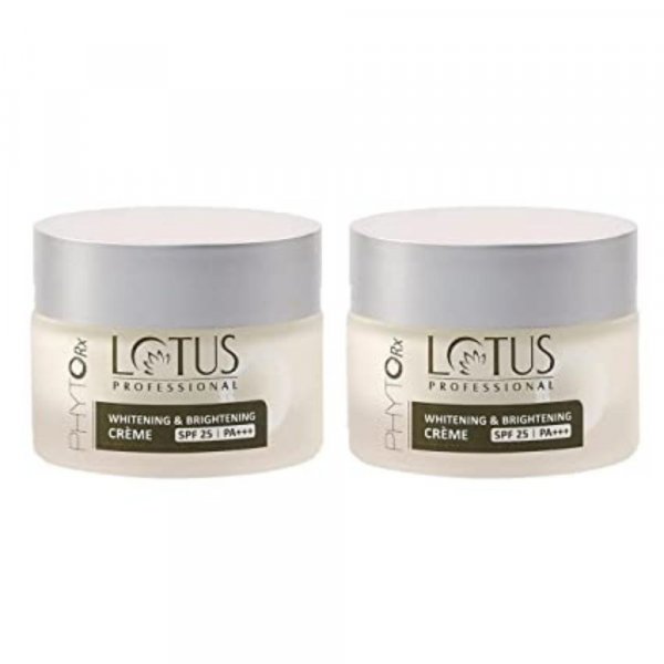 Lotus Professional PHYTORx WHITENING &amp; BRIGHTENING CREME SPF 25 | PA+++ | Radiant skin | Even skin tone | Pigmentation | Paraben Free | 50g (Pack Of 2)