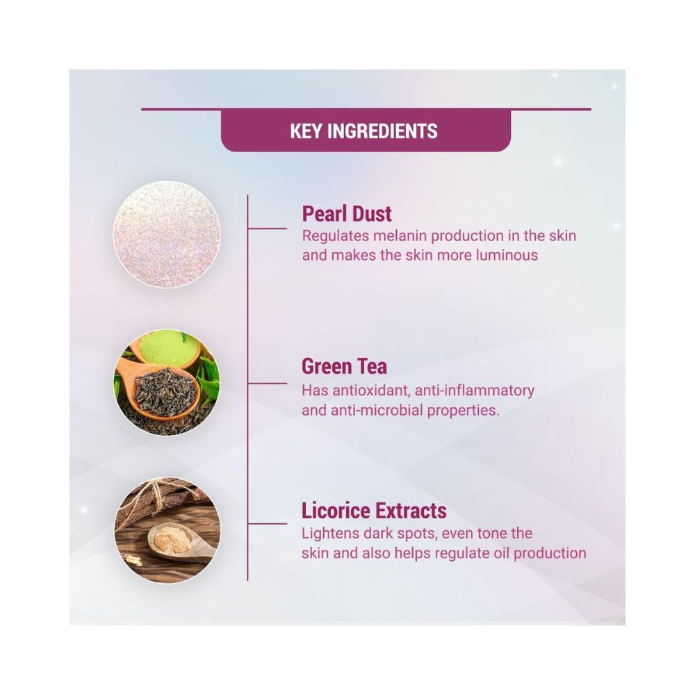 Lotus Radiant Pearl Facial Kit for Lightening & Brightening skin with Pearl dust & Green Tea