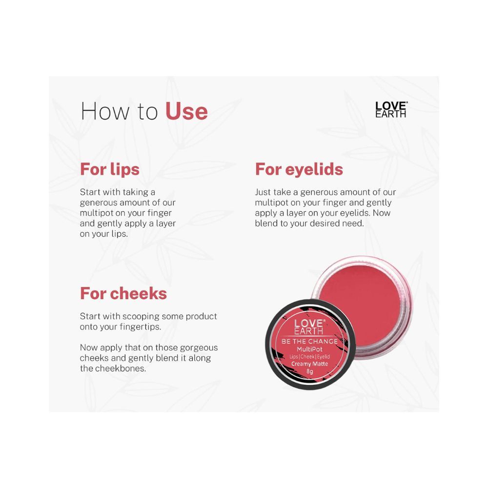 Love Earth Lip Tint & Cheek Tint Multipot-Be The Change