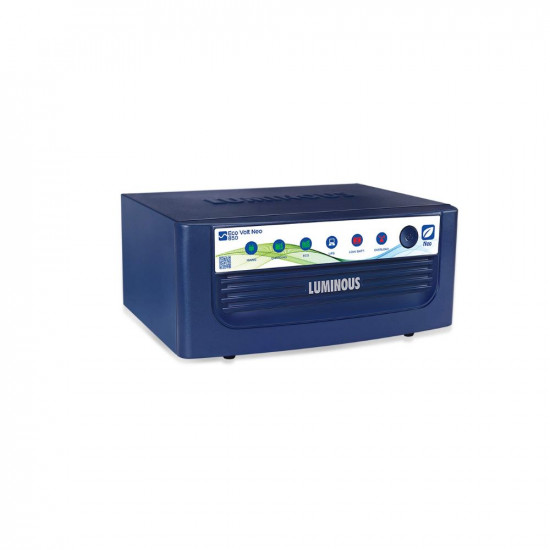 Luminous Eco Volt Neo 850 Pure Sine Wave 700VA/12V Inverter for Home, Office and Shops (Supports 1 Inverter Battery of 12V)