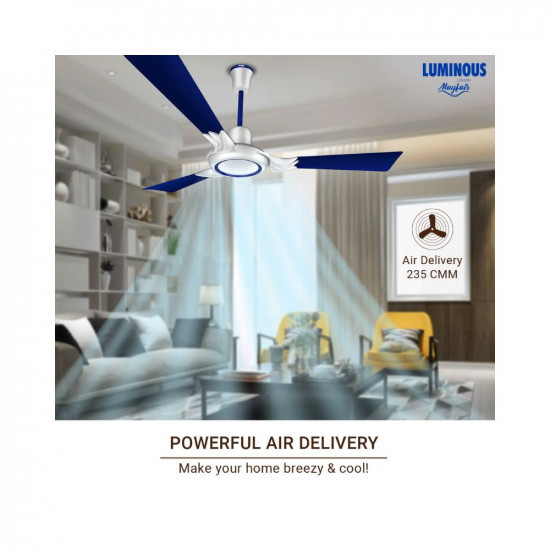 Luminous London Mayfair 1200MM Star-rated BEE Certified Energy Efficient 57-Watt High Speed Ceiling Fan
