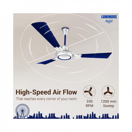 Luminous London Mayfair 1200MM Star-rated BEE Certified Energy Efficient 57-Watt High Speed Ceiling Fan