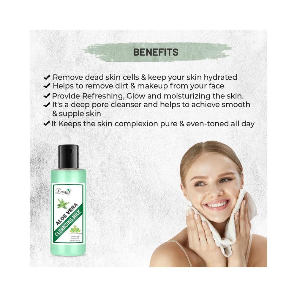 Luster Aloe Vera Cleansing Milk | Enriched With Natural Extracts
