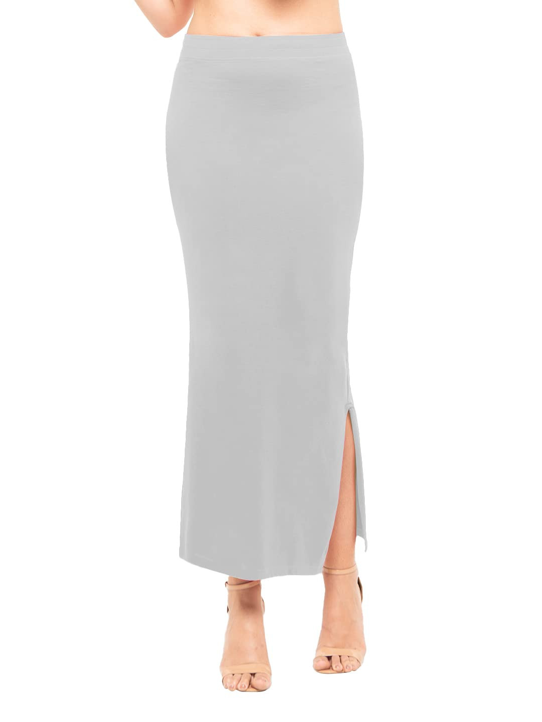 Lyra Lycra Saree Shapewear Petticoat for Women's Sarees Off White,Size 2XL