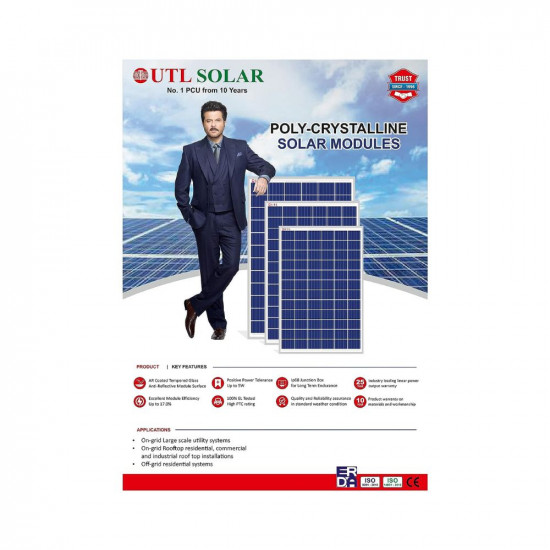 Maharashtra Enterprises UTL 335 Watt Poly Crystalline Solar Panel (Set of 1)
