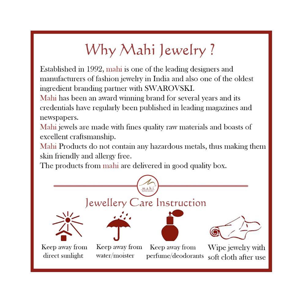 Mahi Gold Plated Gleaming Crystals Designer Nose pin for girls and women NR1100167G
