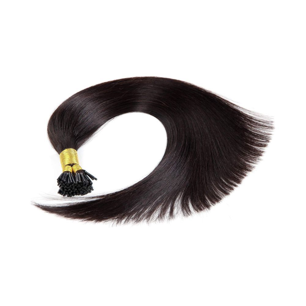 Majik Permanent Micro Ring Human Hair Extension for Women and Girls (18 Inch, 50 Gram, Brown)