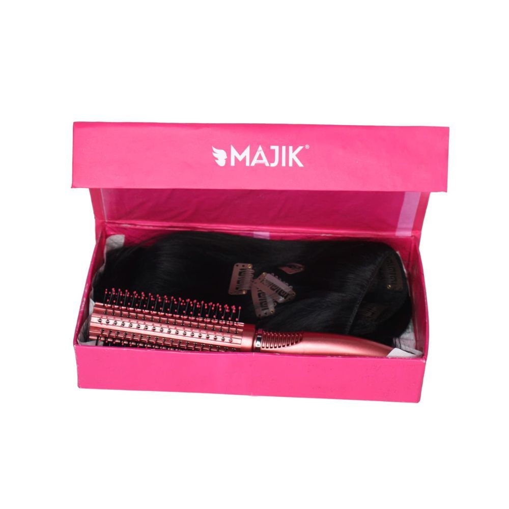 Majik Permanent Micro Ring Human Hair Extension for Women and Girls (18 Inch, 50 Gram, Brown)