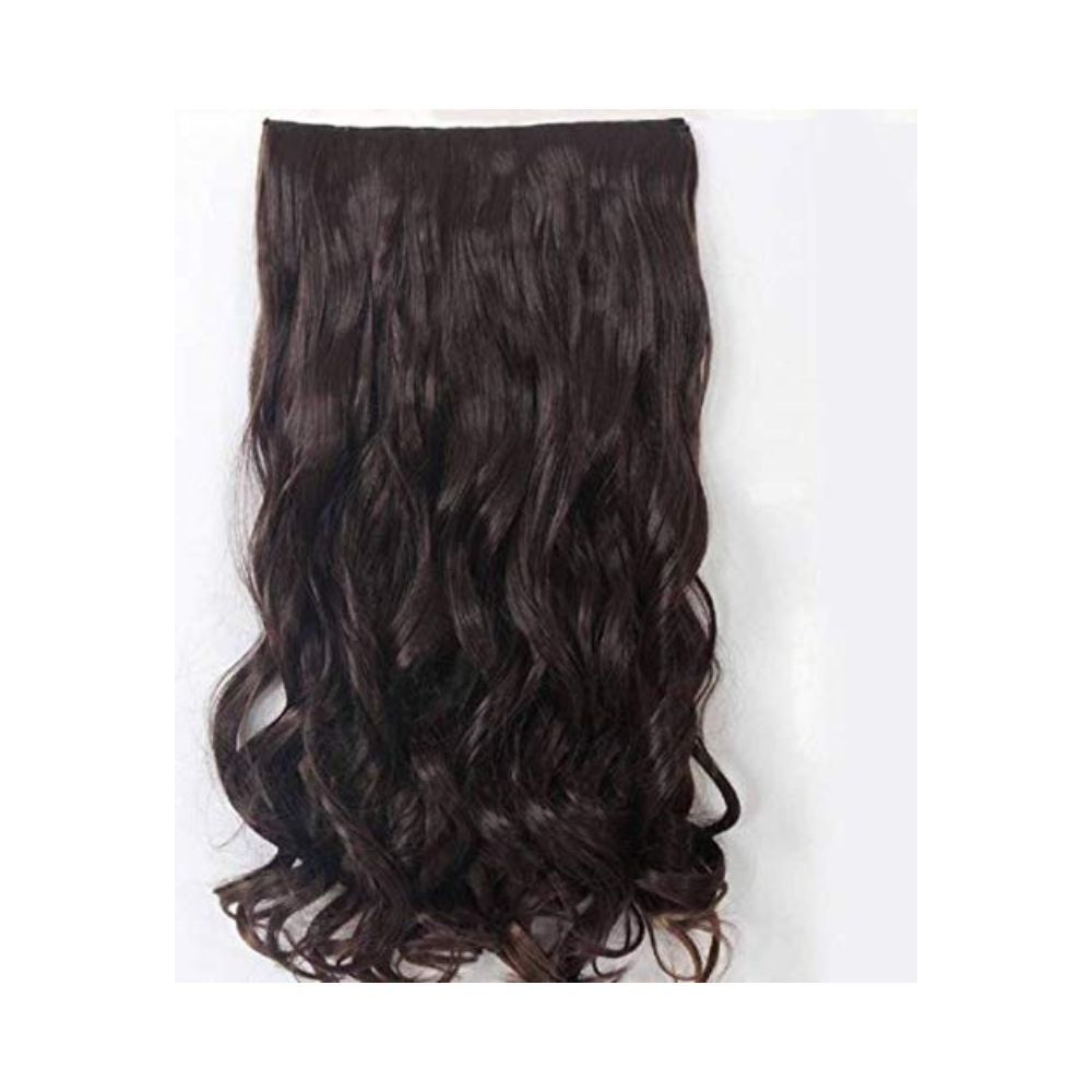 Majik Synthetic Hair Extensions For Women And Girl, 35 Gram, Dark Brown Curly Pack Of 1| (M3)