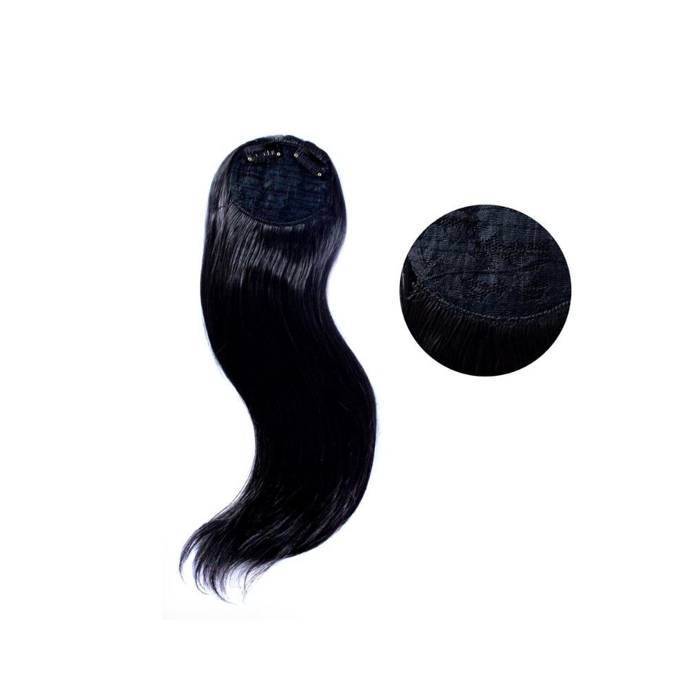 Majik Volumizer Seamless Side Cover Up Hair Extension for Women and Girls (Brown, Set Of 2 Pcs)