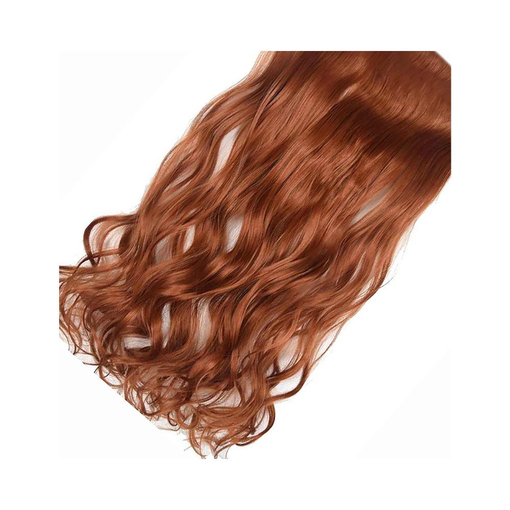 Majik Wavy Hair Extension For Girls And Women 5 Clip Hair Extension For Daily Use (In Copper Color, Medium) Pack Of 1