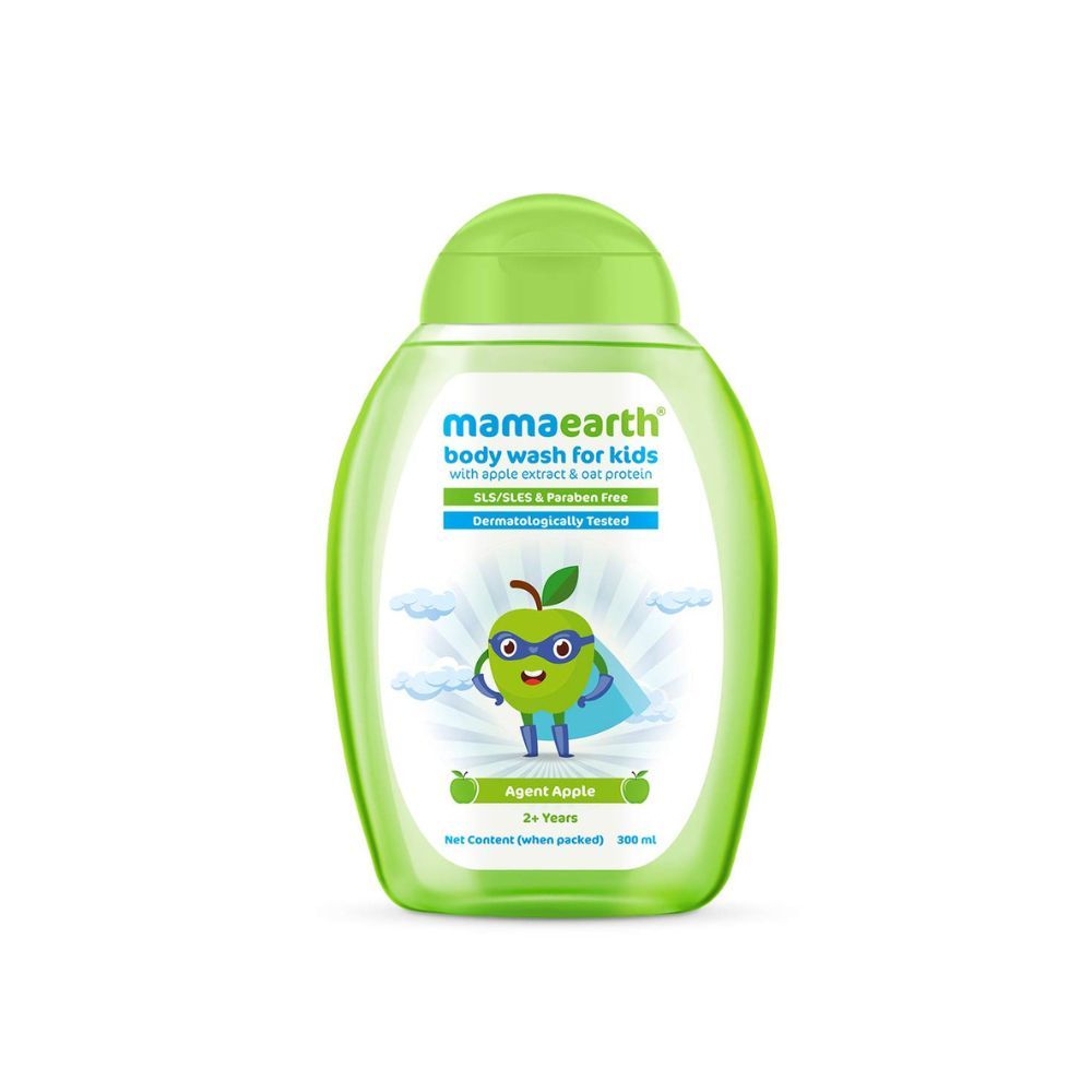 Mamaearth Agent Apple Body Wash for Kids with Apple Oat Protein â 300 ml, 1 count