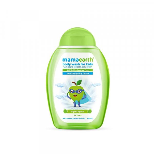 Mamaearth Agent Apple Body Wash for Kids with Apple Oat Protein â 300 ml, 1 count