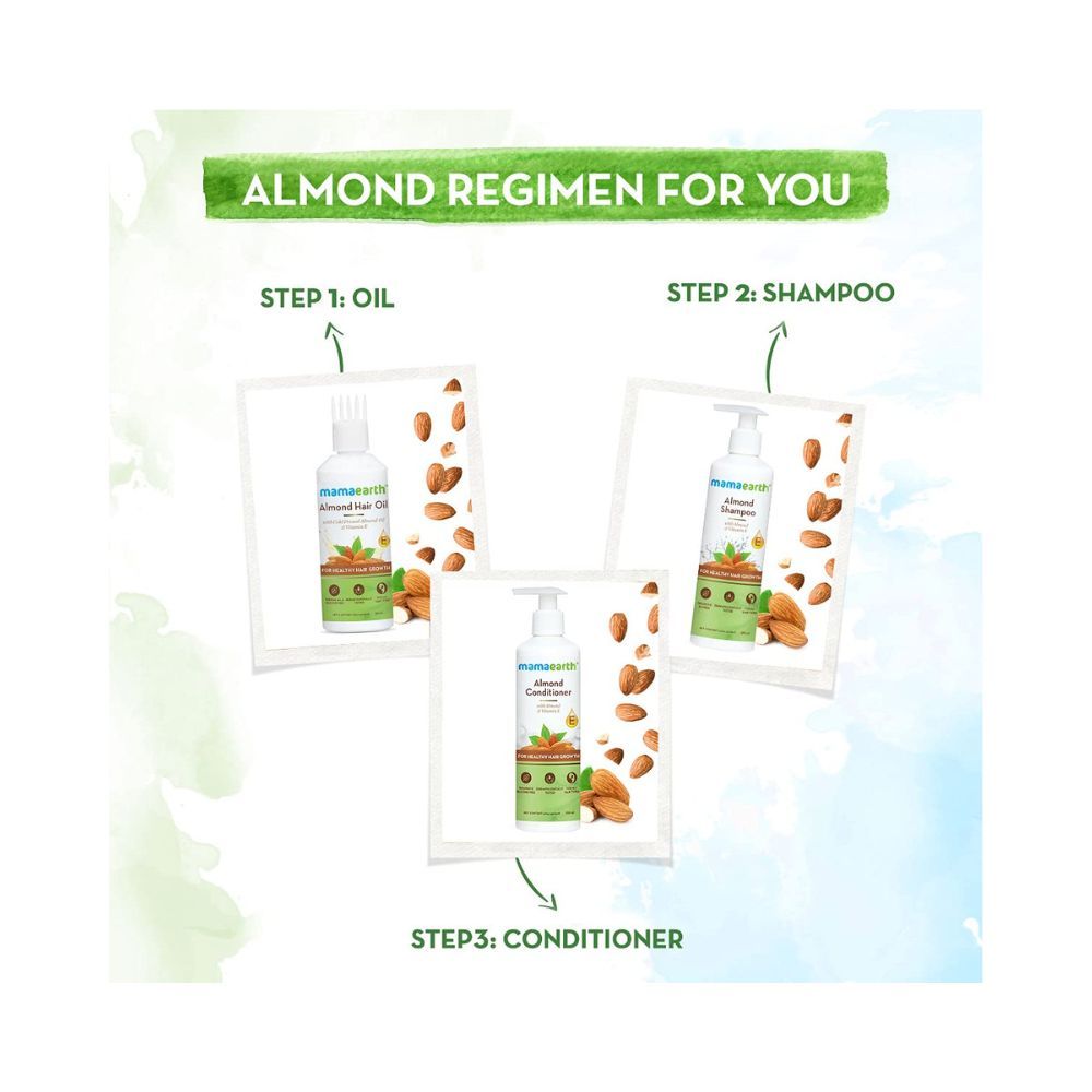 Mamaearth Almond Hair Oil for healthy hair growth and deep nourishment