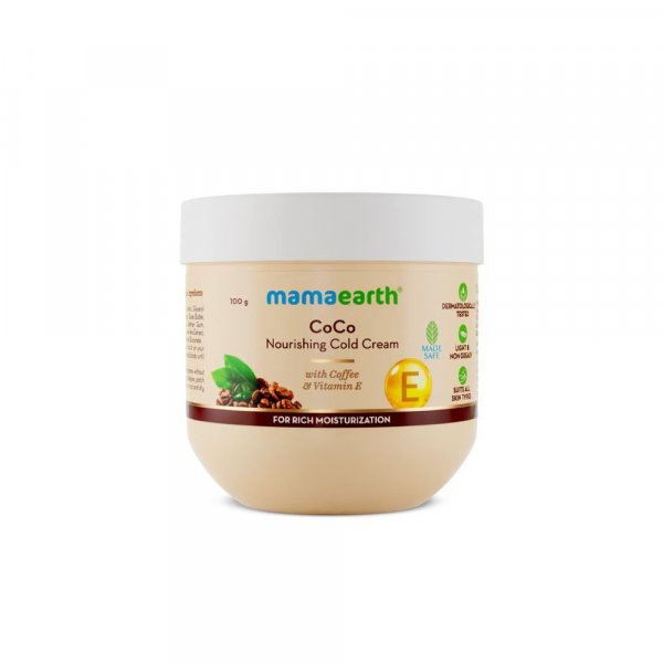 Mamaearth CoCo Nourishing Cold Cream For Dry Skin With Coffee and Vitamin E For Rich Moisturization - 100 g