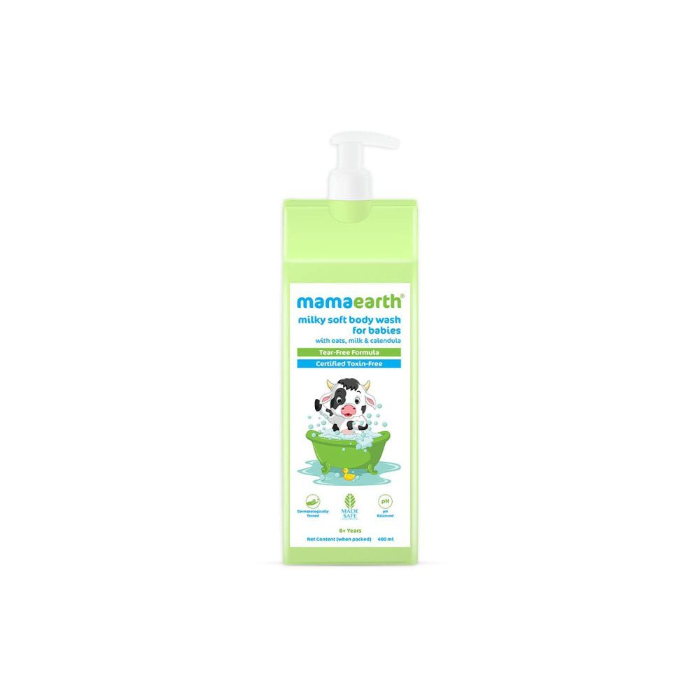 Mamaearth Milky Soft Body Wash for Babies with Oats, Milk and Calendula (400 ml)