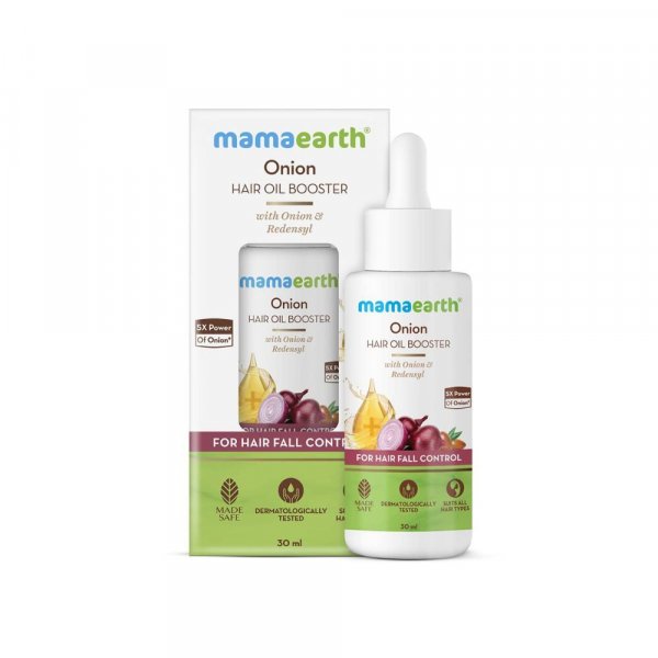 Mamaearth Onion Hair Oil Booster for Men with Onion and Redensyl for Hair Fall Control- 30 ml
