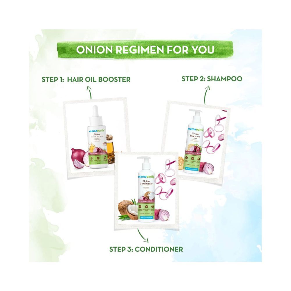 Mamaearth Onion Hair Oil Booster for Men with Onion and Redensyl for Hair Fall Control- 30 ml