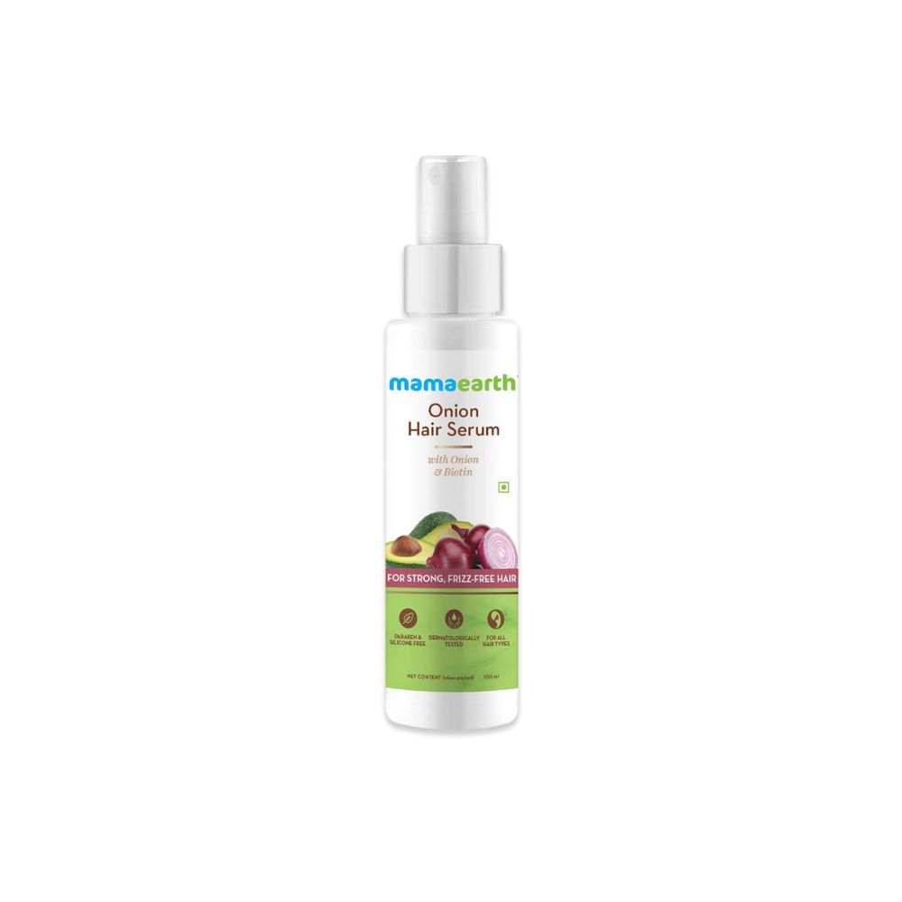 Mamaearth Onion Hair Serum For Silky & Smooth Hair, Tames Frizzy Hair,100 ml
