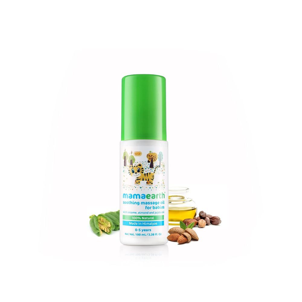 Mamaearth Soothing Massage Oil for Babies (100 ml, 0-5 Yrs,White)